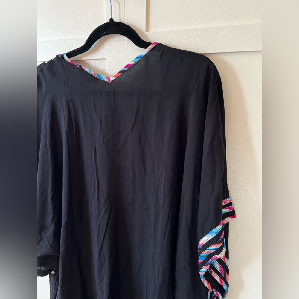 La Blanca NWOT Black Kimono Catalina Coast Swim Coverup One Size - Picture 11 of 12